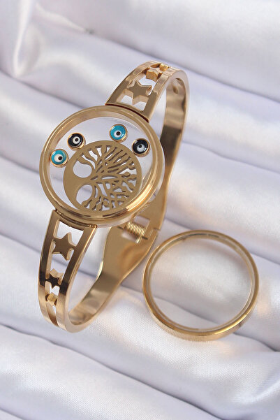 blackpure 316L Steel Gold Color Openable Bell Jar Clamp with Life Tree and Ev...