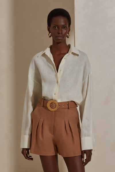 Dahlia Bianca Panalope Keten Gömlek