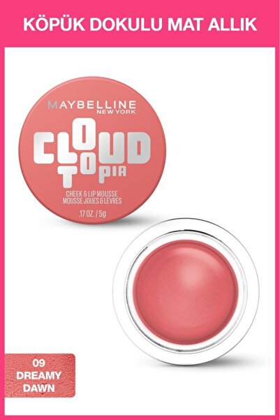 Maybelline New York Cloudtopia Köpük Dokulu Mat Allık & Ruj 09 Dreamy Dawn