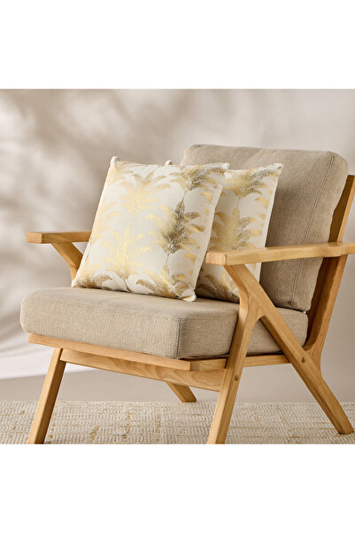 Lifestyle طقم وسائد محشو من قطعتين بنقشة أشجار النخيل - 45 × 45 سم