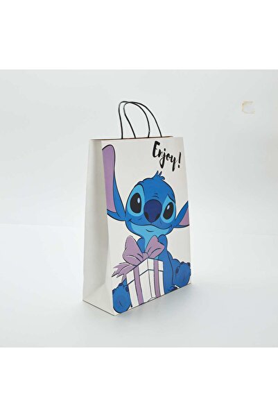 KIABI حقيبة هدايا ورقية زرقاء اللون تحمل اسم "ستيتش"