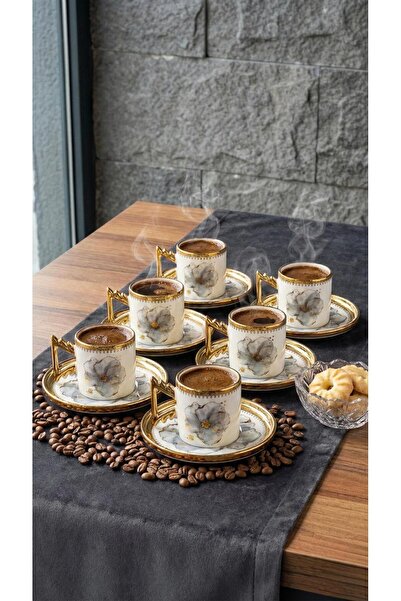ÖZLİFE LUNA Serisi 12 Parça Kahve Fincan Takımı 9016
