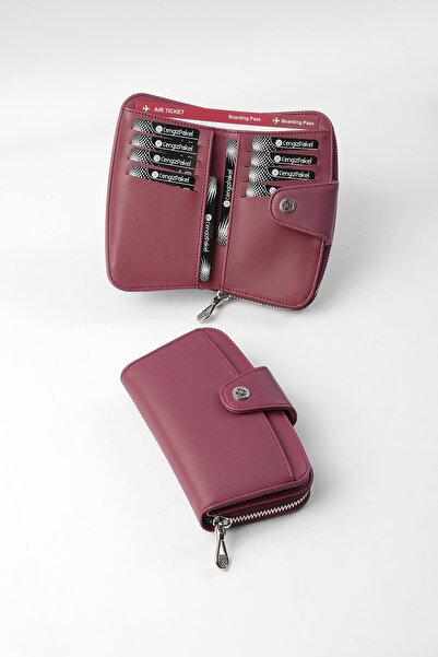 CENGİZ PAKEL Daily Women's Medium Wallet - 65311 - Plum