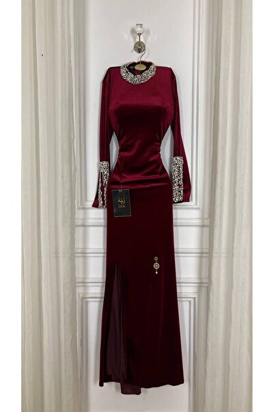 ZAYNAFASHIONSA Elegant velvet evening dress