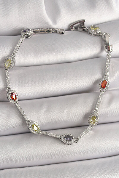 blackpure Brass Silver Color Colorful Zircon Stone Drop Stone Model Women's B...