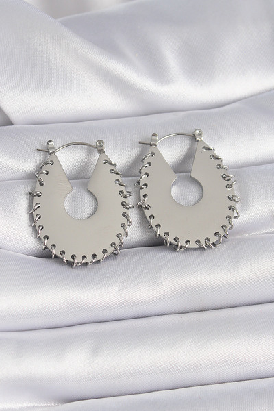 blackpure 316L Steel Silver Color Women's Earrings