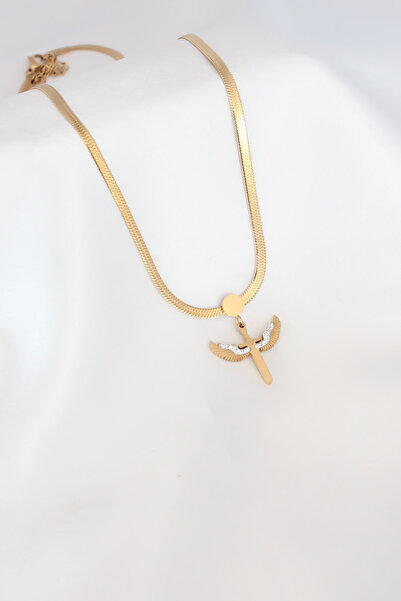 blackpure Mikail Figure Zircon Stone Detail Gold Color Steel Italian Chain Wo...