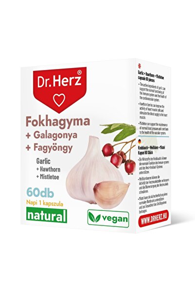 Dr Herz Capsule vegane cu extract de usturoi, paducel si vasc 60 buc