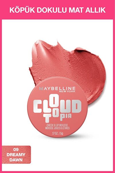 Maybelline New York Cloudtopia Köpük Dokulu Mat Allık - 09 Dreamy Dawn