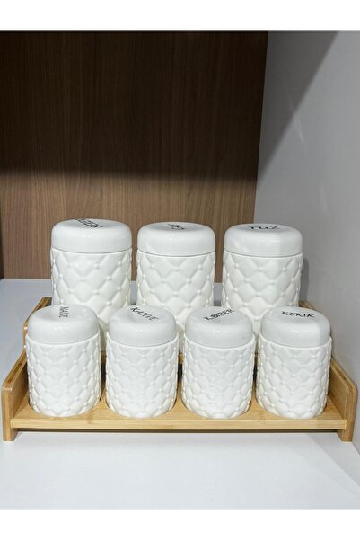 BAMBU STANDLI PORSELEN BAHARATLIK 7 Lİ