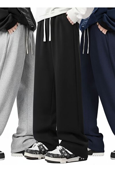 cavın TREI BUCĂȚI PANTALONI DE SPORT NEGRI, GRI, ALBASTRU MARIN, CU TĂIȚELE L...