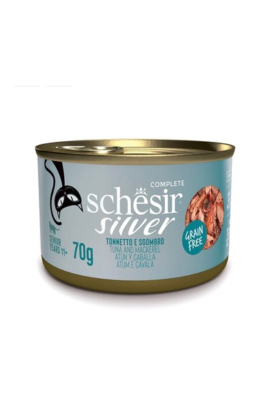 Schesir شيزر سيلفر شرائح التونة والماكريل في المرق 70غ
