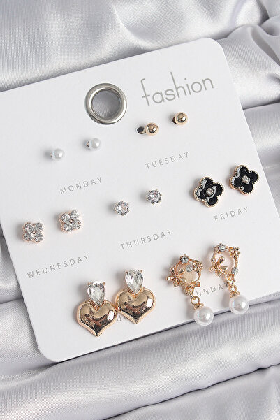 blackpure Brass Gold Color Zircon Stone Heart Figure Black Clover Detail 7 Pa...