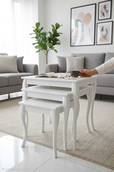 Akabesan Aksesuar Hürkuş Serisi Dikdörtgen Kayın Ağacından Beyaz 1.sınıf Üst ...