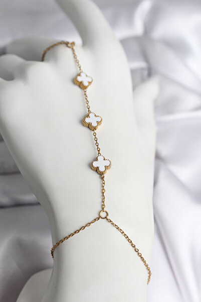 blackpure 316L Steel Gold Color White Clover Model Women's Watch