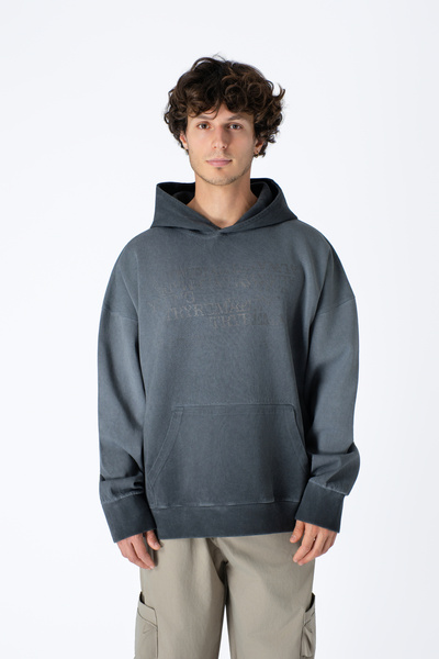 BASIC Grey hoodie with a front design