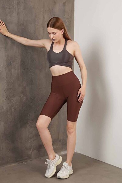 VYNOR بنطال ضيق أسود عالي الخصر للنساء يبرز انحناءات الجسم - شورت رياضي