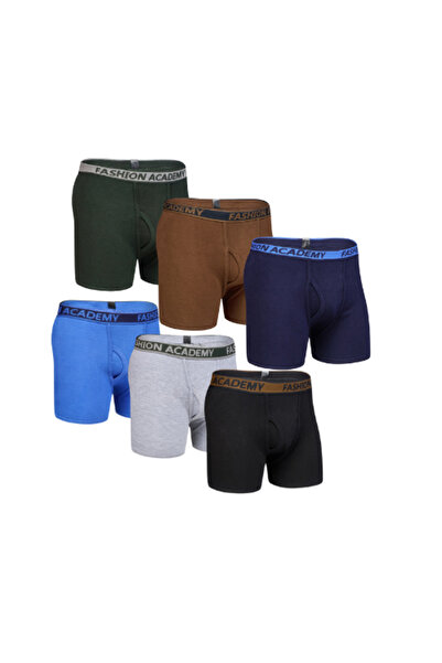 FASHION ACADEMY بوكسرات رجالية متشابكة، ألوان متنوعة، عبوة من 6 قطع