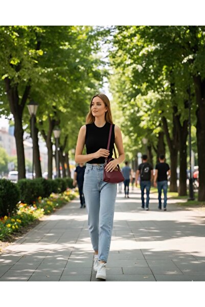 STEEP POLO STEEP POLO Kadın Suni Deri Saplı Küçük Boy El Ve Omuz Çantası bord...