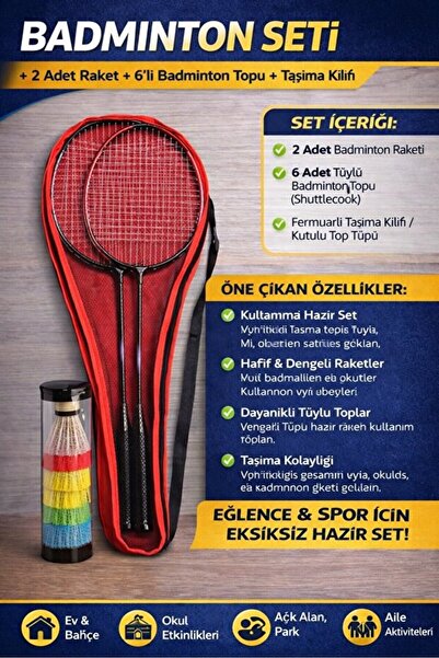 OULITE 2 Badminton Rackets with Bags and 6 Badminton Balls in Boxes