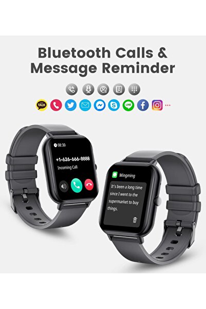 LAYAN Black Bluetooth Calling Smartwatch with Large Screen Touch Display, Fit...