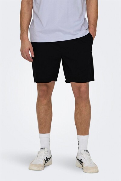 Only & Sons ONSTEL LIFE 0119 SHORTS NOOS Ανδρικό Μαύρο Σορτς - 22027949