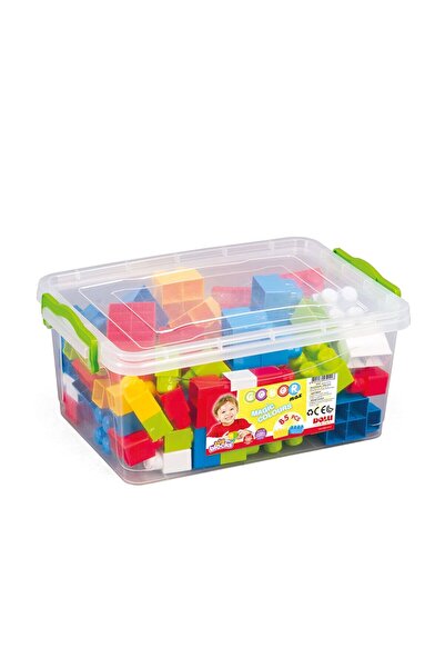 BYCEGU 5213 مكعبات ملونة كبيرة في صندوق ألعاب 85 قطعة