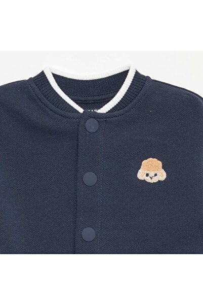 KIABI كارديجان أزرق بنمط أمريكي جامعي