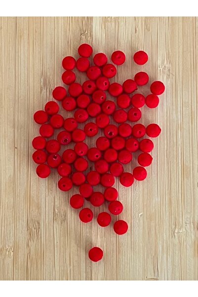 Öztürk Kadife Boncuk 25gr. 8mm. Pkt Içi 80-85Adet ciarında. Kırmızı.