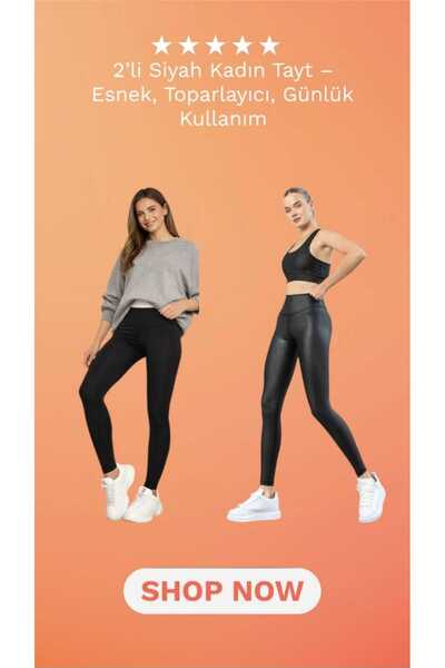 Altu normal Spor Tayt –deri Siyah & siyah