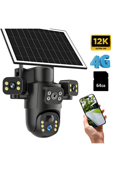 Empionics Camera Solara 4G, 12MP, ES-SOLAR, Card 64 GB, Zoom 10x, PTZ, PIR, A...