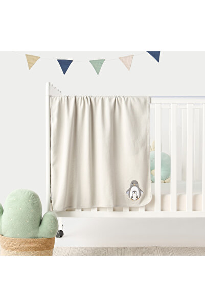 Juniors Penguin Applique Receiving Blanket - 76x102 cm