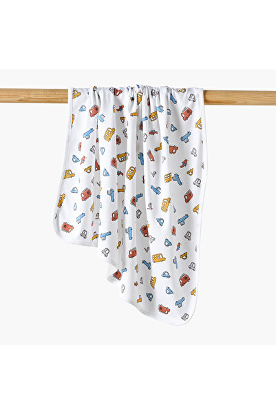 Juniors All-Over Vehicle Print Receiving Blanket