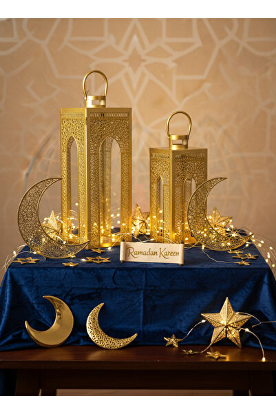 Living مجموعة من فانوسين مستطيلين بنقوش عربية فاخرة