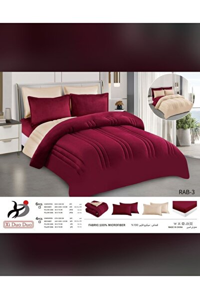 alzawia مفرش نفر مخمل وجهين 4 قطع