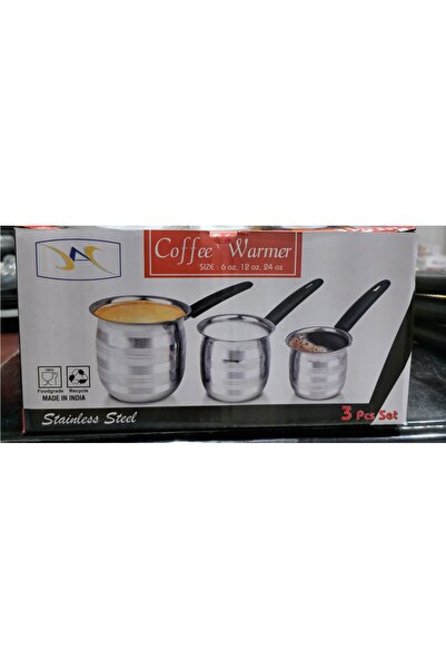 Biki طقم سخان قهوة من 3 قطع - 6، 12، 24 أونصة بمقبض من الباكليت المقاوم للحرارة