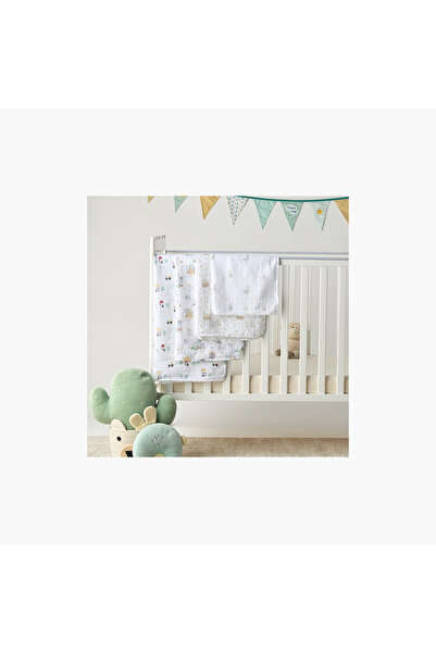 giggles بطانية لفّ من قماش الموسلين المصنوع من الخيزران - طقم من 4 قطع