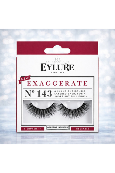 Eylure رموش لندن إكساجيريت الصناعية رقم 143 - تأثير تمديد طبيعي خفيف كالريشة