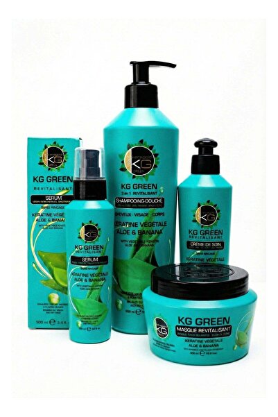 keragold pro مجموعة كيراغولد الخضراء الاحترافية للعناية بالشعر (4 قطع) - كيرا...