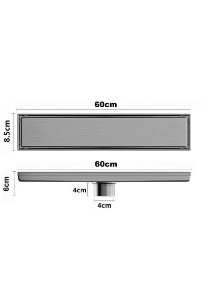 ask صفاية ستانلس ستيل عصرية سطح مرأة مقاوم للصدأ مقاس 60cm * 8.5cm