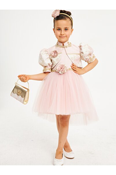 Babyhola Girl's Evening Dress Ball Gown & Special Occasion Vest Set with Flow...