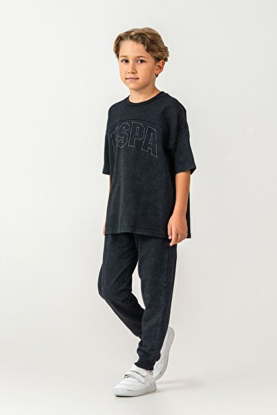 U.S. Polo Assn. Κοστούμι για αγόρι μαύρη βερμούδα