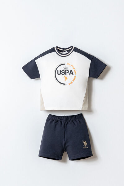U.S. Polo Assn. Erkek Bebek Beyaz Şort Takım