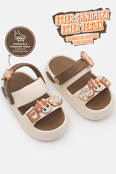 Beınsteps صنادل وشباشب للأطفال خفيفة الوزن ومريحة للمدرسة والحضانة وحمام السب...