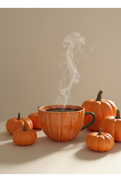 Me Gusta Home Orange Pumpkin Stoneware Mug