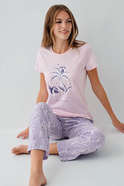 Rolypoly Жіночий рожевий піжамний комплект