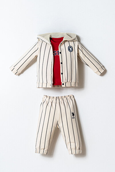U.S. Polo Assn. Erkek Bebek Kırmızı 3Lü Takım