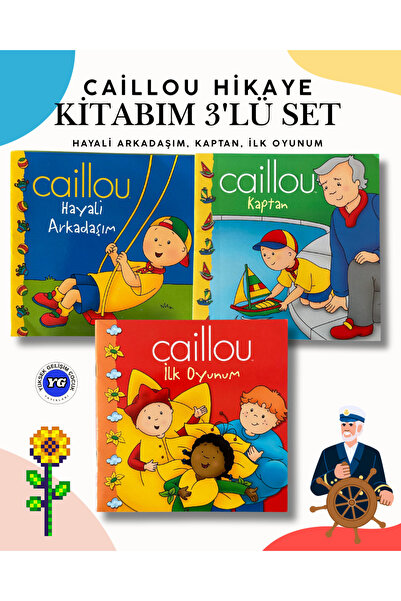 Burhan Yayınları Caillou 3’lü Cep Boy Hikâye Seti (Hayali Arkadaşım / Kaptan ...