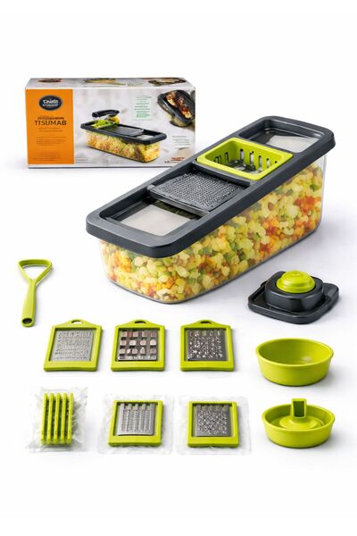 TSUMAB Multifunctional Vegetable Slicer & Chopper – 16-Piece Kitchen Tool Set