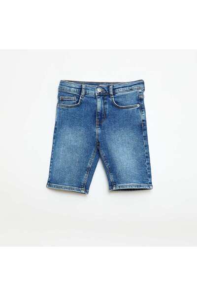 KIABI Slim denim Bermuda shorts BLUE